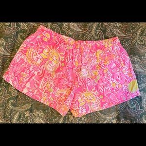 Lilly Pulitzer shorts, size L, 4” inseam, 2 front pockets, elastic waisted
